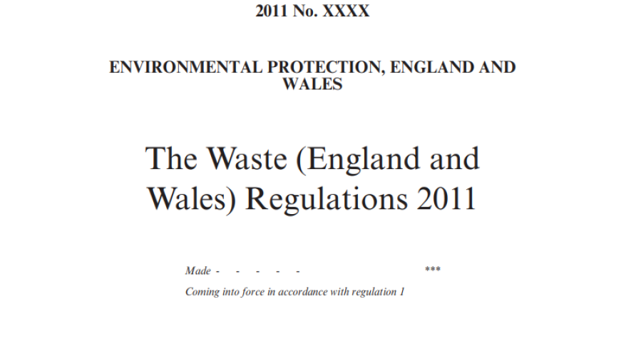 The Waste (England and Wales) Regulations 2011