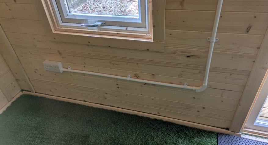 New Install at the Gordon Brown Centre, Rotherwick, Hook- Log Cabin Electrical Installation