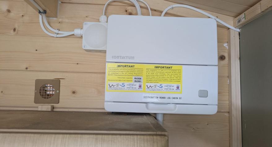 New Install at the Gordon Brown Centre, Rotherwick, Hook- Log Cabin Electrical Installation