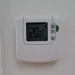Smart thermostat installed by Wessex Electrical Services in East Tisted